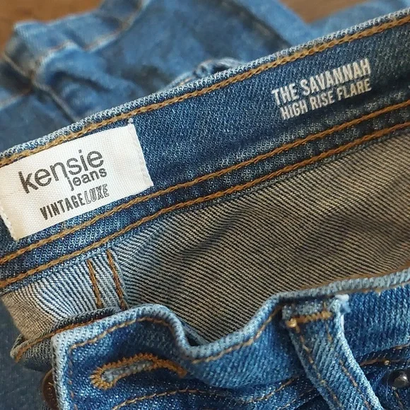 Kensie High Rise Flare Savannah Jeans - Picture 2 of 16
